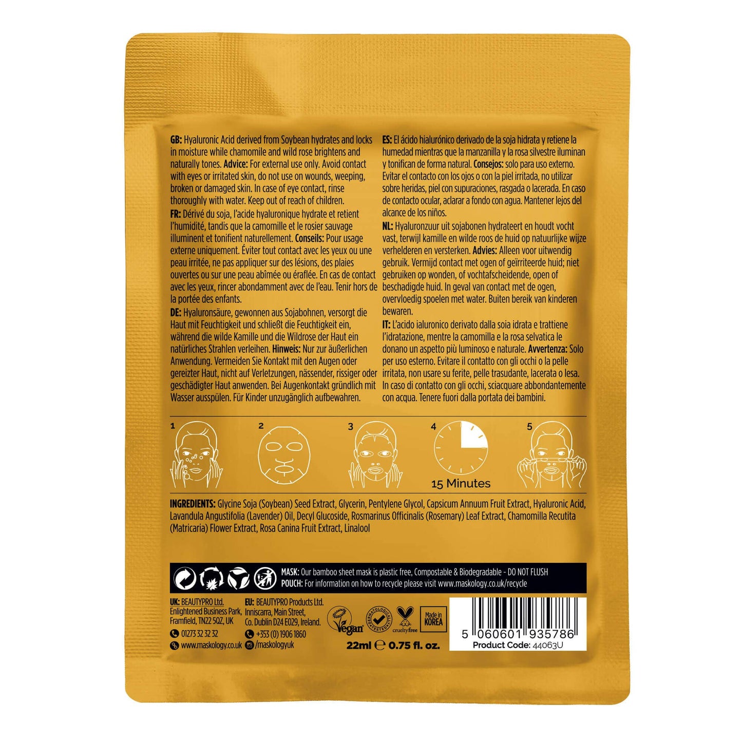 +maskology HYALURONSÄURE Professional Sheet Mask